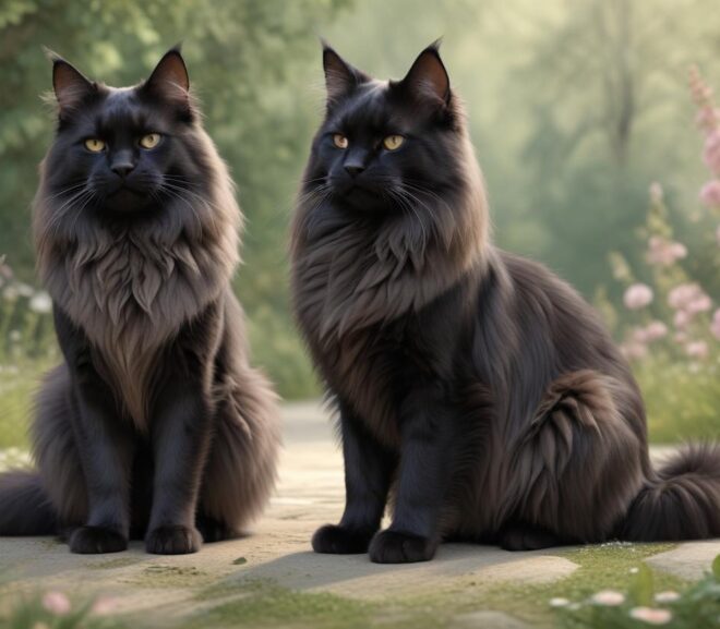 The Charm of Black Maine Coons
